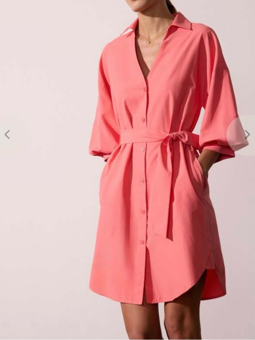 Brochu Walker Kate dress- bright Coral - Medium